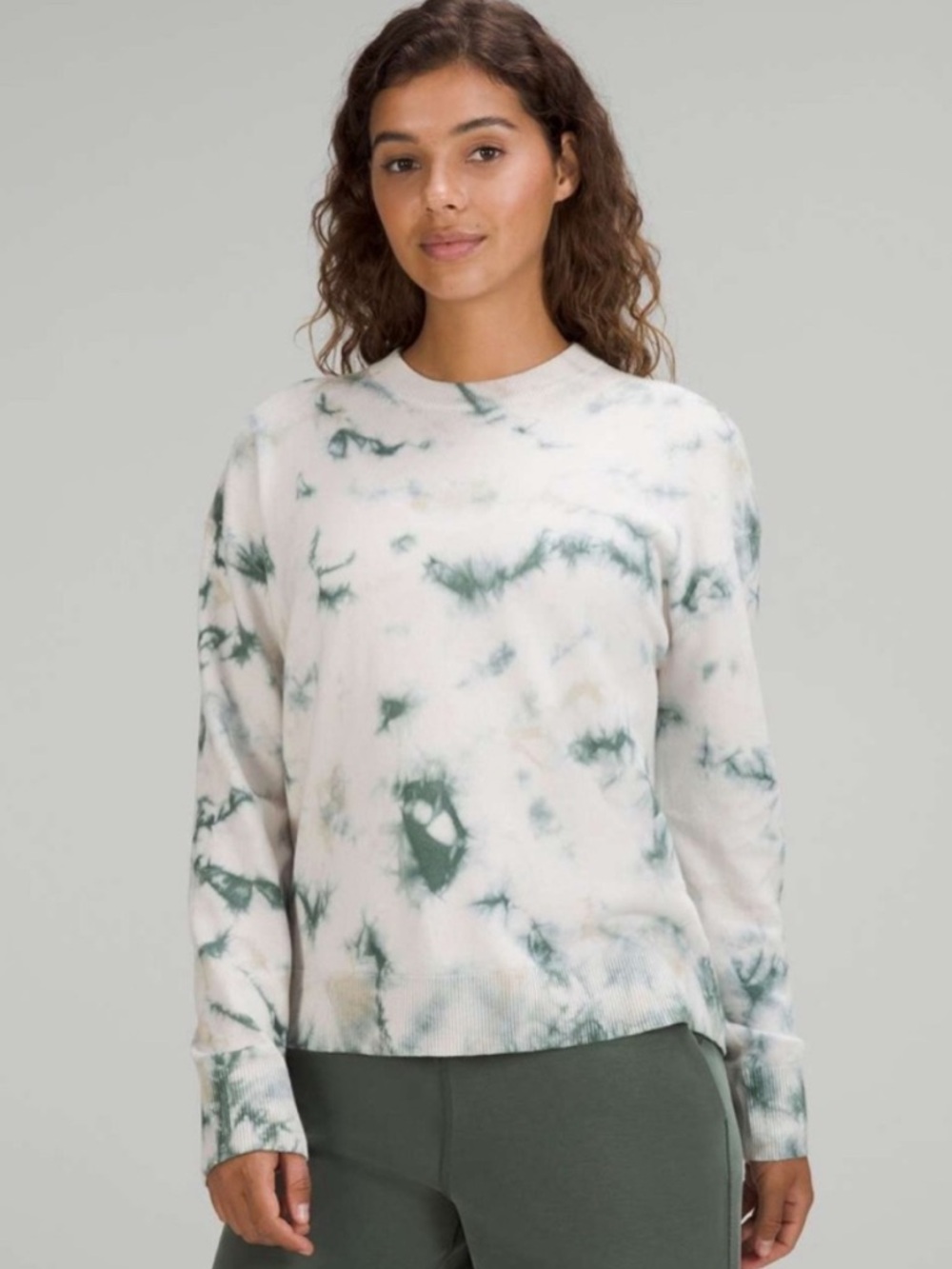 Lululemon Green Tie Dye Crewneck Sweater 2